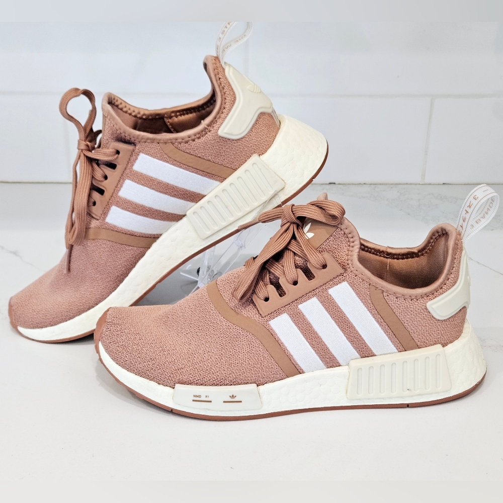 Adidas NMD R1 Pink Boost Sneakers Y2K Athleisure Walking Shoes Women 8
